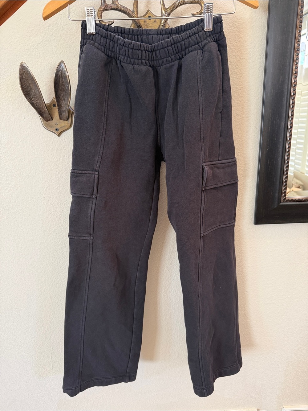Athleta Black Kids Cargo Joggers with Elastic Waist